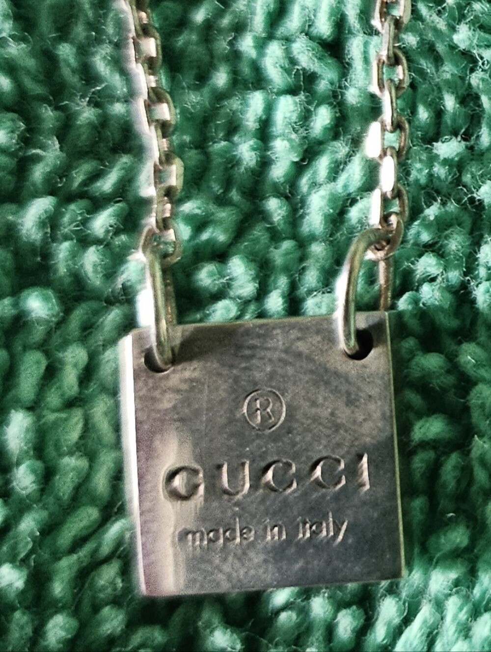 Authentic Gucci Sterling Silver Pendant Necklace